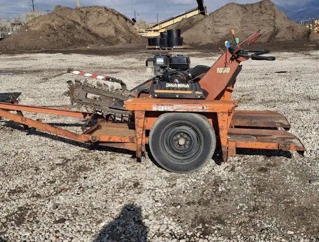 Ditch Witch 1030 walk behind trencher/with trailer.