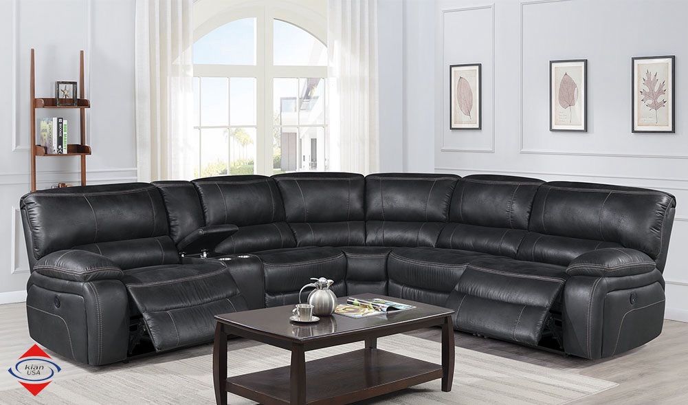 BRAND NEW! Power Motion Charcoal Sectional