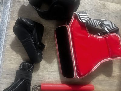 Kids Martial Arts Karate Protective Gear and Staff