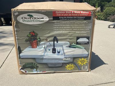 Outdoor Water Center sink and work station New In Box