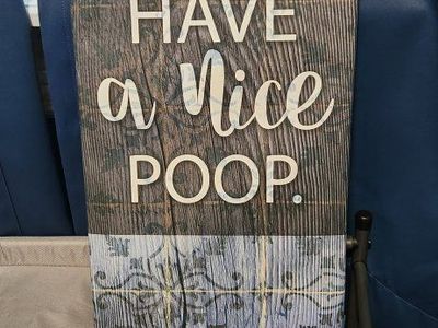 FREE funny bathroom vinyl frame