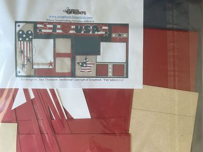 12” x 12” Scrapbook Page Kit – I Love the USA