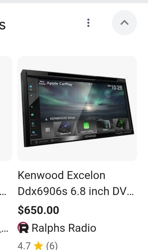 Kenwood Excelon DDX6906S 6.8 inch DVD Receiver with Apple CarPlay/Android Auto