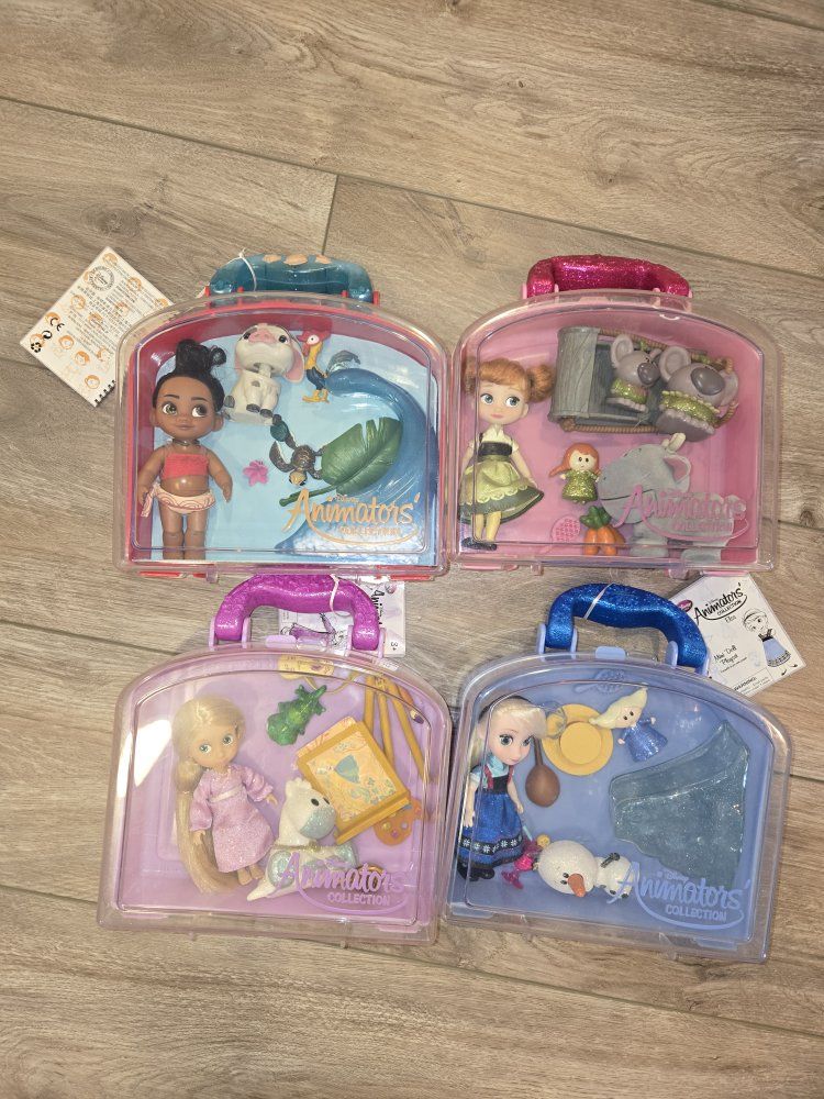 4 Disney Animators Collection Mini Doll Sets $15 each
