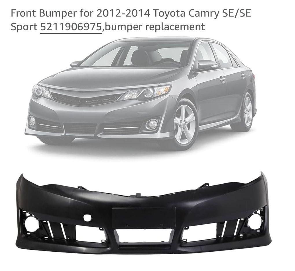 Front Bumper 2012-14 Toyota Camry SE/SE Sport