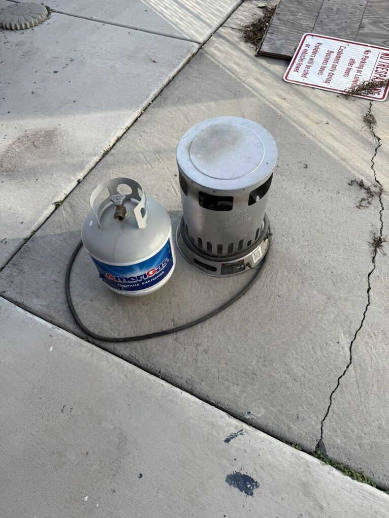 Propane Space Heater With Propane Tank