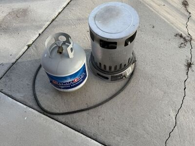 Propane Space Heater With Propane Tank
