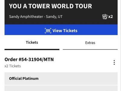Death Cab for Cutie: I Built You a Tower World Tour - 2 Tickets, Sandy Amphitheater, July 28, 2026