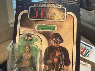 Star Wars Return of the Jedi Lando Calrissian (Skiff Guard) Action Figure Kenner- color me Bear and baby yoda