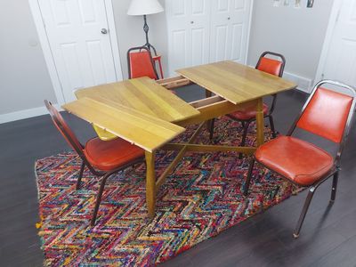 Wooden Extendable Table + 4 Chairs – $99
