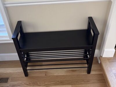 Shoe Rack Bench Ikea Hemnes Solid Wood