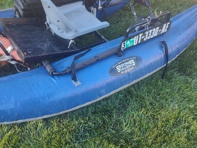 Sportsman's Warehouse Pontoon Boats - Inflatable Fishing Catamaran with Seat, used