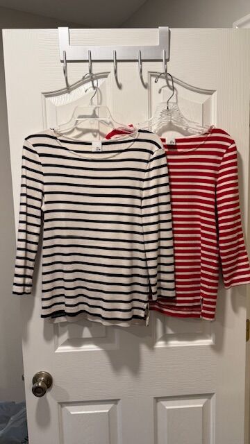 Boat Neck Stripe Shirt