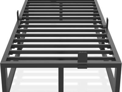Bilily 10 Inch Twin XL Bed Frame with Steel Slat Support, Low Profile King Metal Platform Bed Frame Support Mattress Foundation