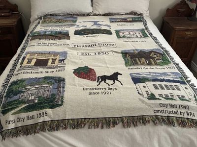 Pleasant Grove Utah Afghan Blanket Strawberry Days