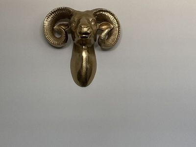 Decorative Bronze Ram wall Figure