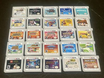 Nintendo 3DS Game Cartridges - Large Lot of 25 Titles: Pokemon, Zelda, Mario, Lego, Skylanders, and more!