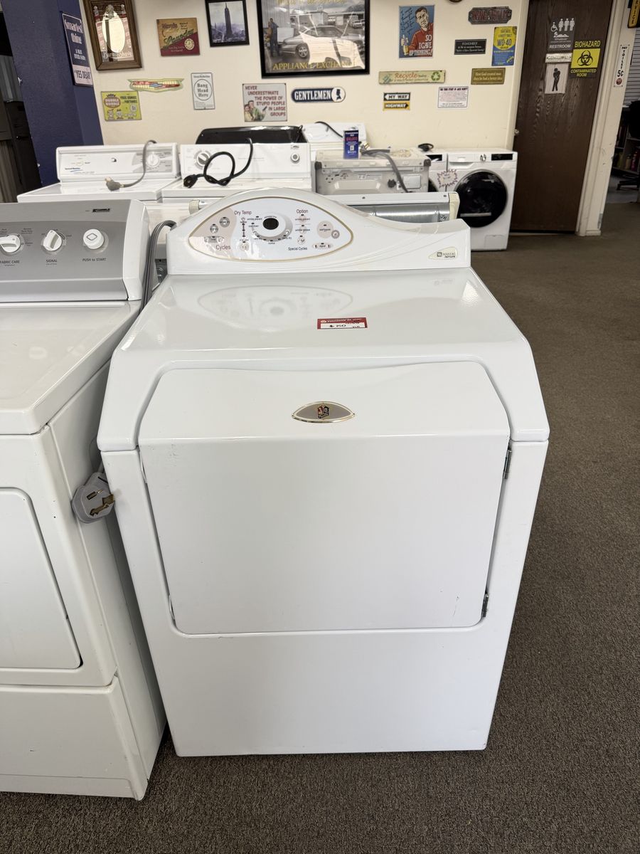 Maytag White Top-Load Electric Dryer - Used, Good Condition