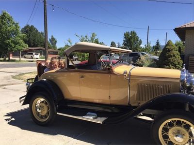 Vintage 1930 Ford Model A Coupe Convertible - Classic Car, Tan Exterior
