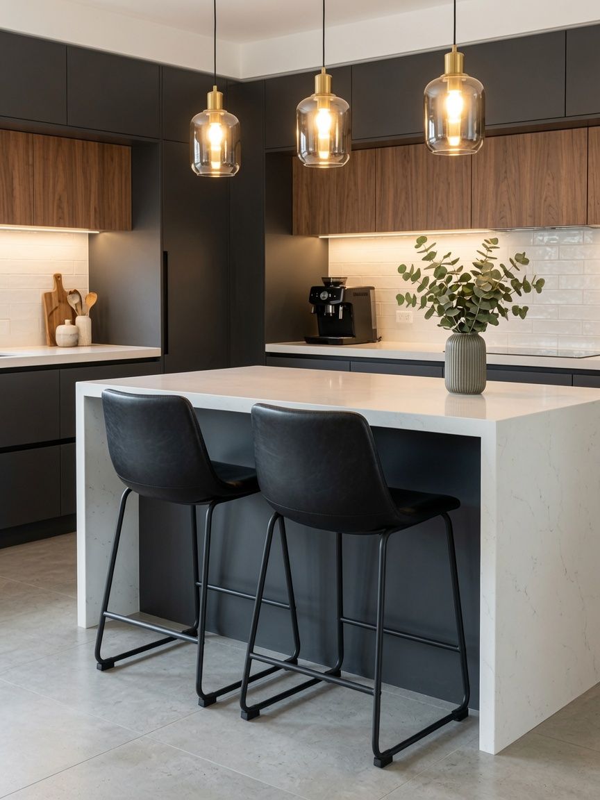 Black barstools
