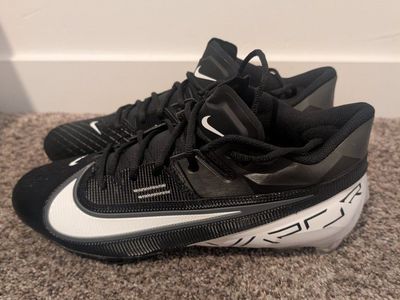 Nike Vapor Edge Elite 360 2 Football Cleat Black White DA5457-001 Size 13