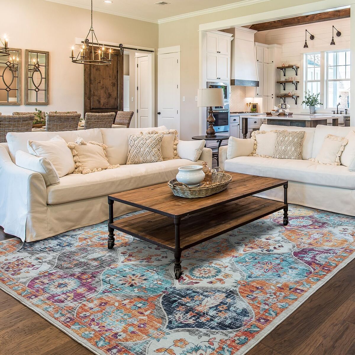 4x6 Moroccan Area Rug, Machine Washable, Outdoor & Indoor Use – Ultra Soft