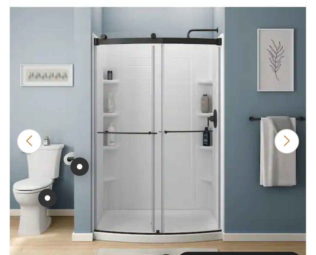 Ovation curved sliding shower door