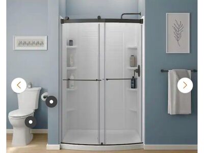 Ovation curved sliding shower door