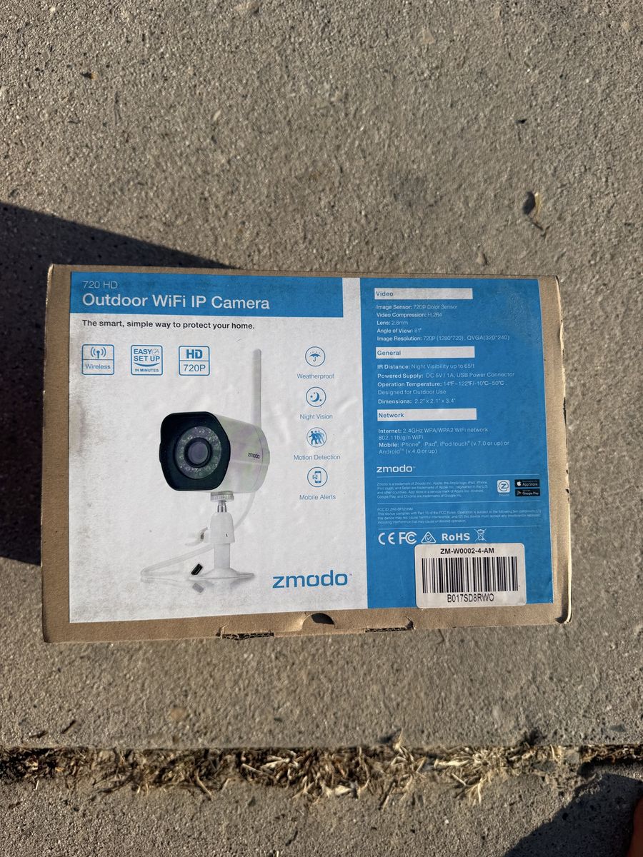 Zmodo ZM-W0002-4-AM 720p HD Outdoor WiFi IP Camera - Weatherproof, Night Vision