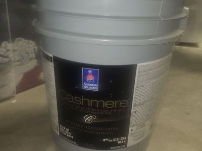 Sherwin Williams Cashmere Interior Acrylic Latex Paint & Primer Pearl White 15 Gal