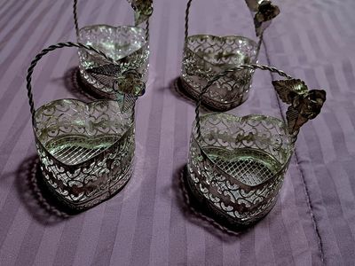Vintage heart shaped baskets