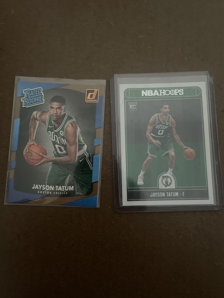Jayson Tatum Rookie Card Lot - Donruss Rated Rookie & NBA Hoops RC