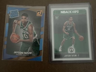 Jayson Tatum Rookie Card Lot - Donruss Rated Rookie & NBA Hoops RC