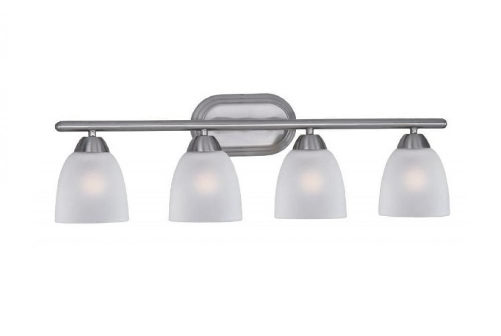 Transitional 4 Light Bath Vanity Satin Nickel Finish