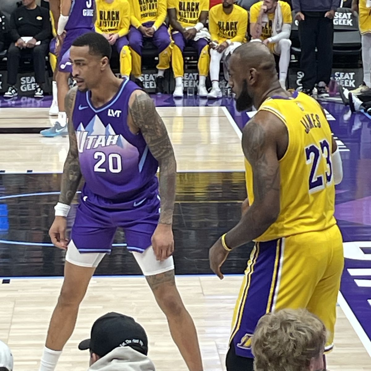 Two 3rd Row lower Bowl Tickets Utah Jazz Vs Knicks