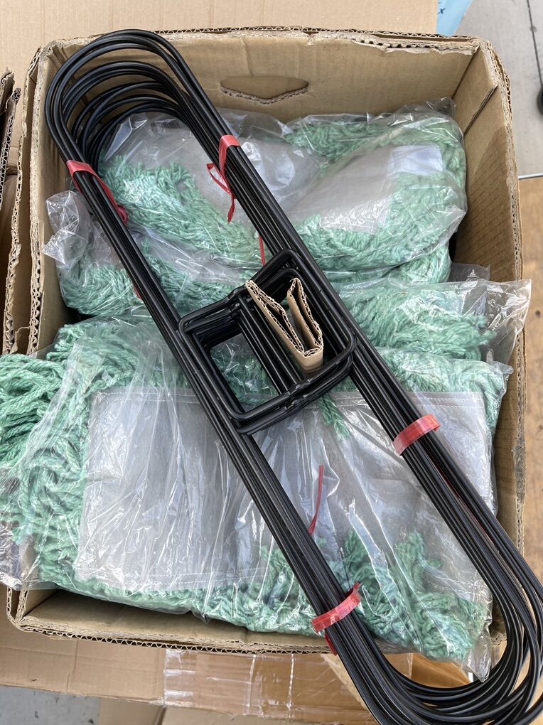 Box Of new Dust Mops & wire Frames