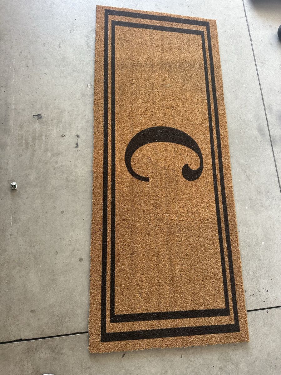 Monogram 'C' Coir Doormat / Runner Rug (approx 5 ft / 60 inches)