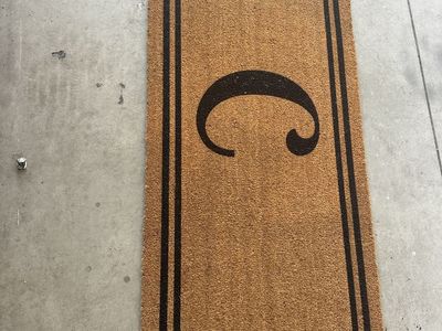 Monogram 'C' Coir Doormat / Runner Rug (approx 5 ft / 60 inches)