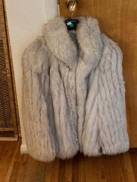 Vintage Sage Fox Silver Fox Coat Mid-1980's