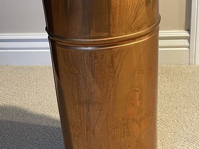 Vintage Copper Umbrella Stand Waste Basket