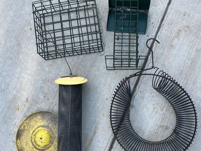 Wild bird feeders $20 all suet, yellow finch, bl