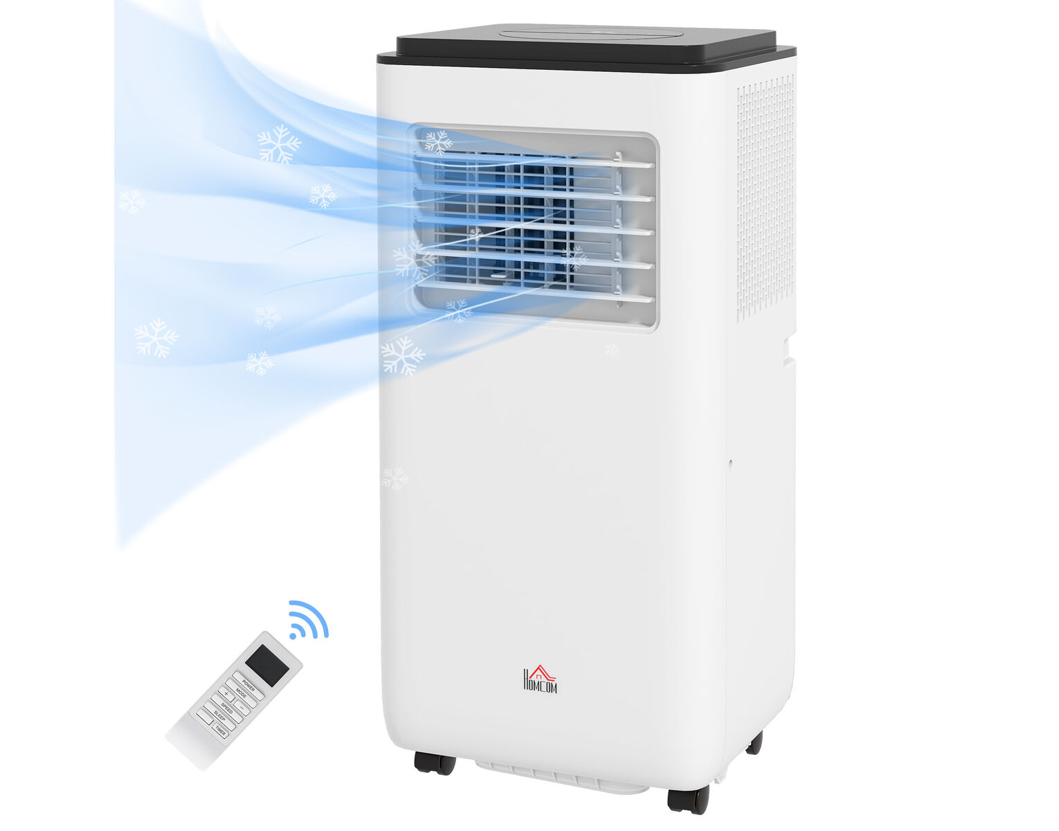 Homcom 823-058V83WT 10,000 BTU Portable AC, Dehumidifier for 440 Sq. Ft. - White