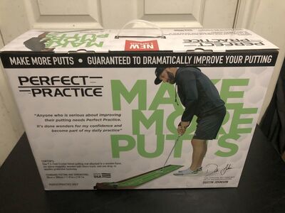 New Perfect Practice Golf Putting Mat Junior Kids Ladies Mens Gift Set