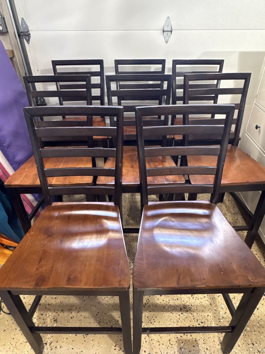 Solid Wood Barstools x 8!