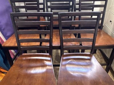 Solid Wood Barstools x 8!