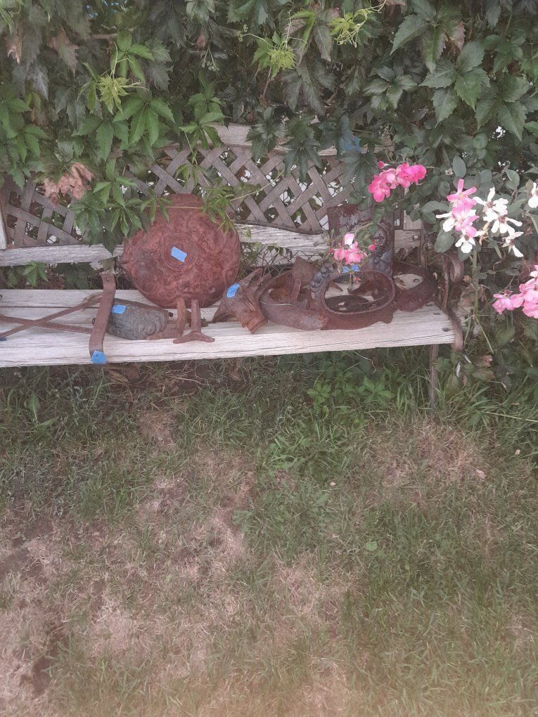 a vintage yard art