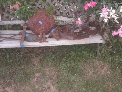 a vintage yard art