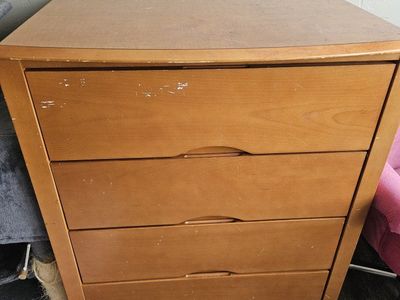 Wooden 4-Drawer Dresser/Storage Cabinet - Light Brown