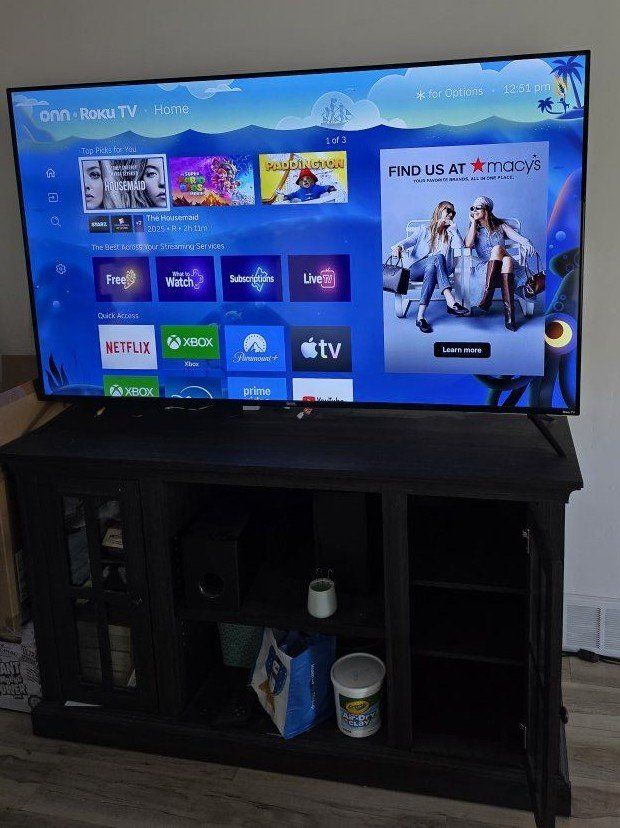 70" TV + TV Stand