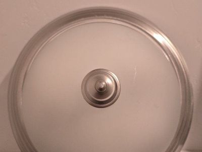 Flush-Mount Dome Light, Brushed Nickel.